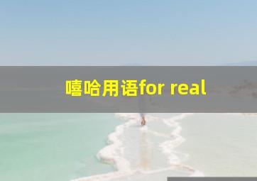 嘻哈用语for real